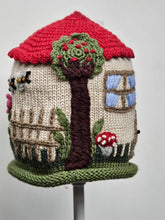 Load image into Gallery viewer, Mushroom house knit bucket hat knit winter ski snowboard adult unisex