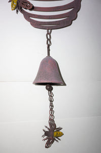 Outdoor Honeycomb With Bees | Copper Metal Wind Chime