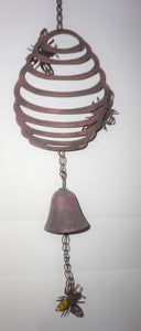 Outdoor Honeycomb With Bees | Copper Metal Wind Chime