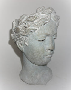 Greek Lady Head Planter | 9" Tall Aphrodite Goddess