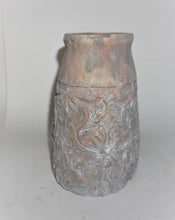 Load image into Gallery viewer, Oval Distressed Terracotta Planter with Embossed Filigree | Tuscan Design | French Country Vase
