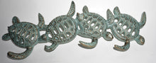 Load image into Gallery viewer, Coastal Wall Mount Hook for keys | Cast Iron Sea Turtles