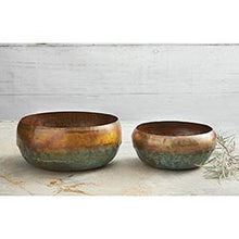 Load image into Gallery viewer, Copper Blue Hammered Planter/Pot