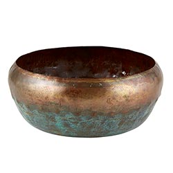 Copper Hammered Planter/Pot 8 inch diameter