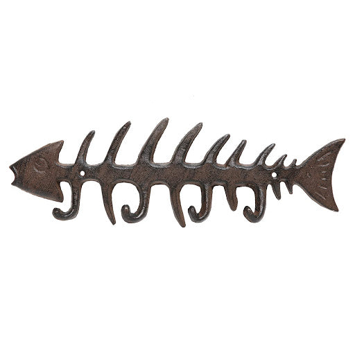 Fish bones you can hang your hat on.  This is a great hook for keys at your beach house or any coastal theme.    Measurements: 12.5