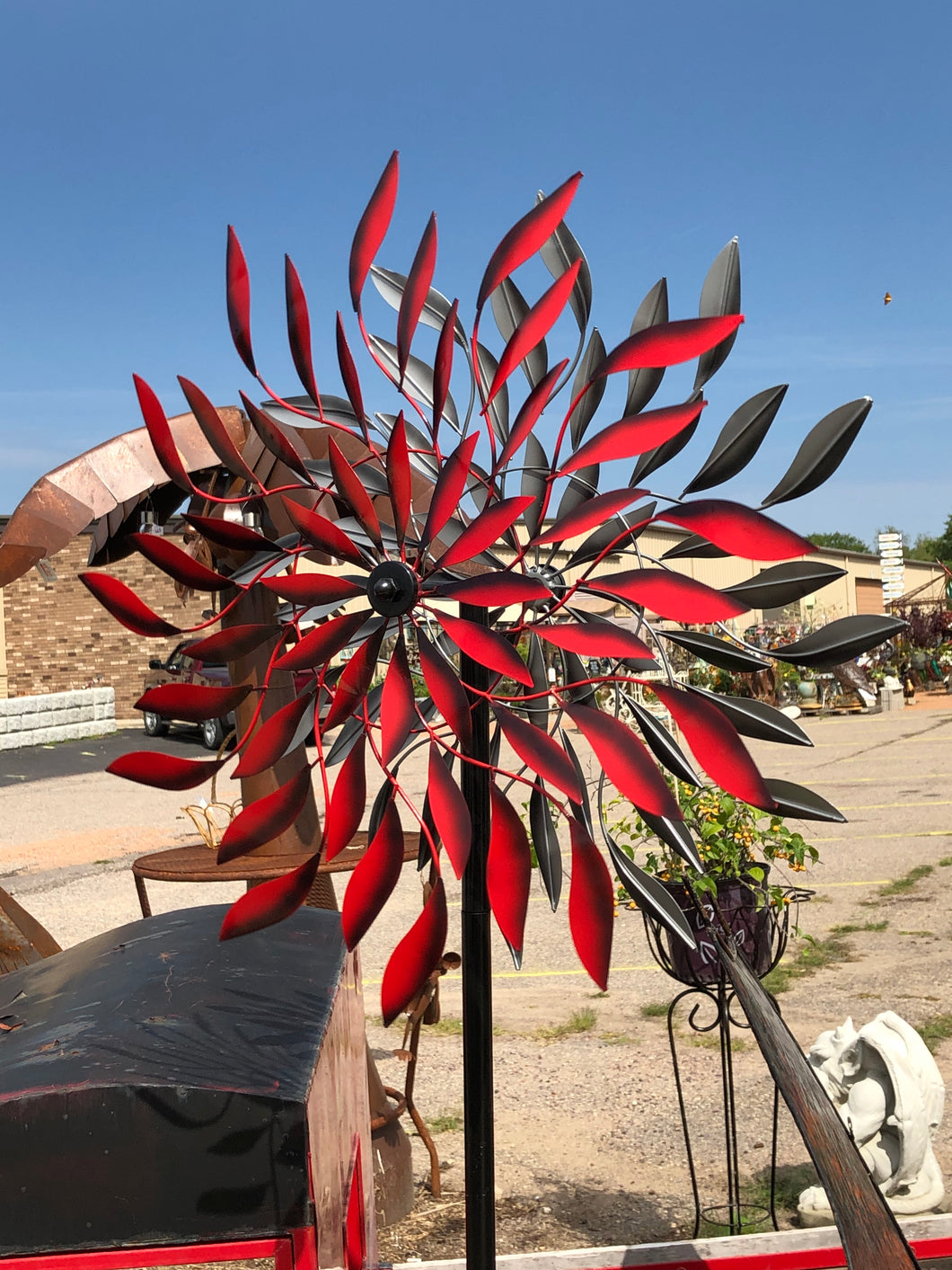 Red Feather Garden Wind Spinner