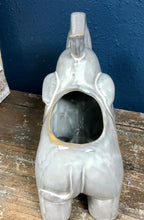 Load image into Gallery viewer, White Ceramic Planter Elephant Flower Pot
