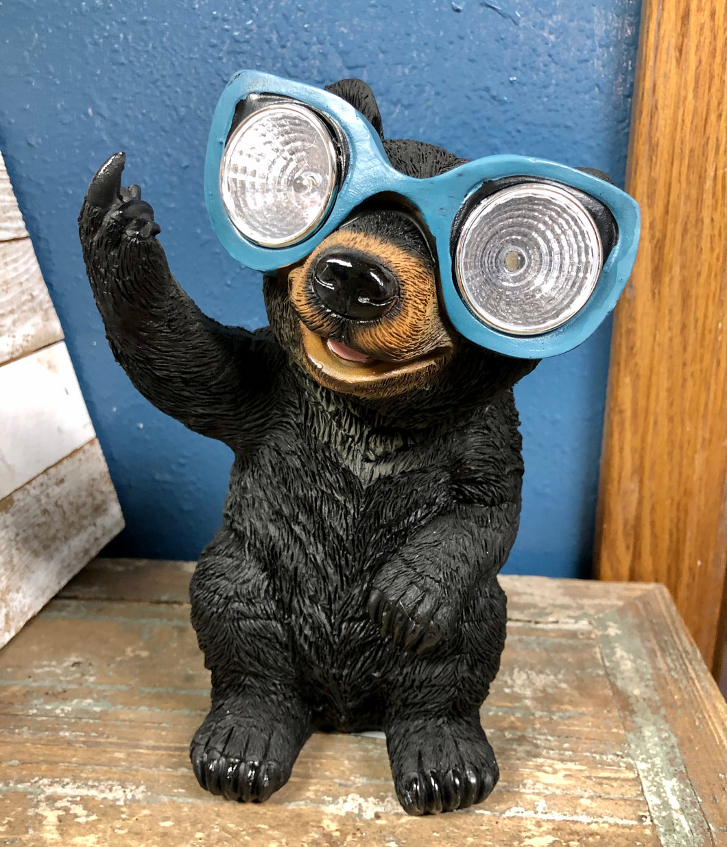 Solar Black Bear letting us know he is Number One | Great for the Cabin