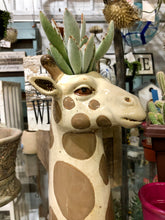 Load image into Gallery viewer, Tall Ceramic Giraffe | Cute indoor planter succulent planter pot vase | air plant holder