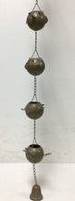 Load image into Gallery viewer, Metal Happy Little Birds Rain Chain with Attached Hanger 65&quot; long