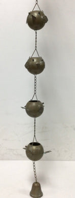 Metal Happy Little Birds Rain Chain with Attached Hanger 65