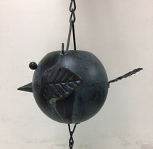 Load image into Gallery viewer, Metal Happy Little Birds Rain Chain with Attached Hanger 65&quot; long