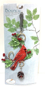 Bouncy Hanging Cardinal |  Yard Art  13"