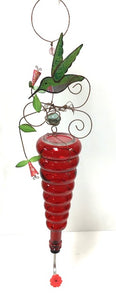 Birds of a Feather Hummingbird Feeder-Red Bottle | 20.5"