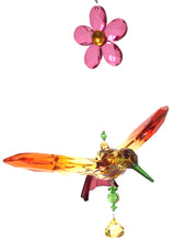 Load image into Gallery viewer, Beautiful acrylic hummingbird suncatcher. 