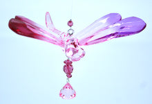 Load image into Gallery viewer, Long Acrylic Hanging Dragonfly with Flowers