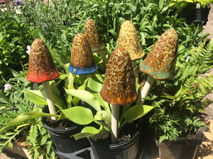 Ceramic Tall Mushrooms 15 inches Bobble Head