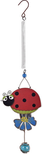 Bouncy Hanging Ladybug on a flower |  Yard Art  13