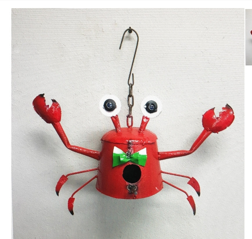 Red Crabby Crab bird house
