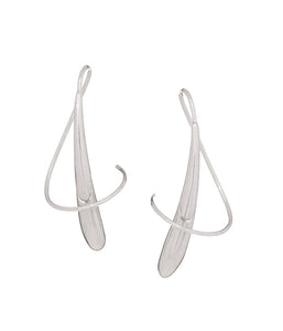 Twist and Twirl | Silver Earrings |  4292 | Fun | Rhodium Finish