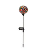 Load image into Gallery viewer, 22&quot; Solar Mosaic Globe Garden Stake