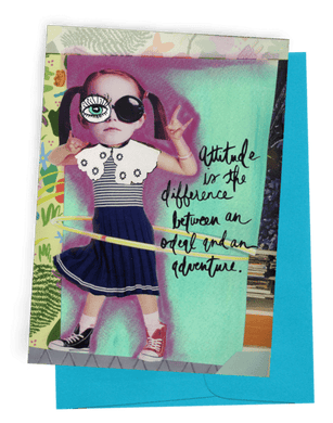 Attitude is the difference between an ordeal and an adventure.  Inside:  They both get you there....but one is a lot more fun!  A girl play with a hula hoop in a skirt with 2 different colored shoes.