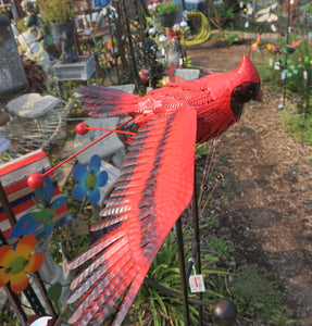 Large Cardinal Garden Tipper | Kinetic Garden Art