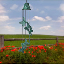 Load image into Gallery viewer, 21&quot; Butterfly Habitats patina finish Cast Aluminum Wind Chime