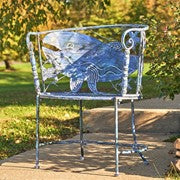 Load image into Gallery viewer, Metal Whale Chair | Garden | Poolside| Coatial Blue Round design