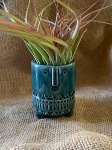 Modern Boho Ceramic Face Planter with Legs