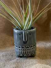 Load image into Gallery viewer, Modern Boho Ceramic Face Planter with Legs