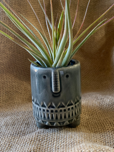 Modern Boho Ceramic Face Planter with Legs