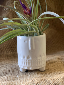 Modern Boho Ceramic Face Planter with Legs