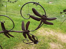 Load image into Gallery viewer, Outdoor Balancing Dragonfly Stake | Kinetic Sculpture | Garden Tippers
