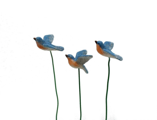 Fairy Garden Tiny Blue Birds