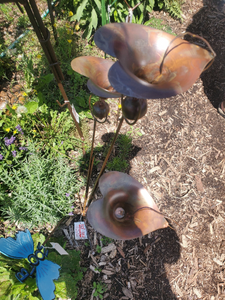 Calla Lilies Garden Stake with Bells | Wind Chime