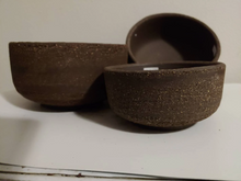 Load image into Gallery viewer, Ceramic Shallow Succulent Planters | Textured Coffe Brown | 3 sizes