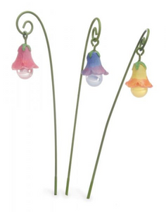 Miniature Flower Lanterns | Set of 3 Glow in the Dark Street Lights