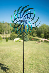 Grande Windswept Caribbean Kinetic Garden Wind Spinner Garden Art Sculpture HH145