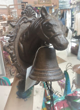 Load image into Gallery viewer, Horse Head Dinner Bell | Ranch House Cast Iron Dinner Bell