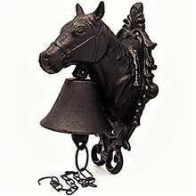 Load image into Gallery viewer, Horse Head Dinner Bell | Ranch House Cast Iron Dinner Bell