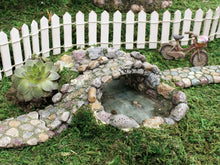 Load image into Gallery viewer, Miniature Pond or Lake with Cobblestone Bridge