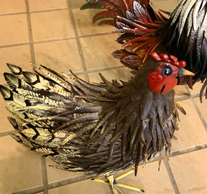 Metal Hen Chicken Decor