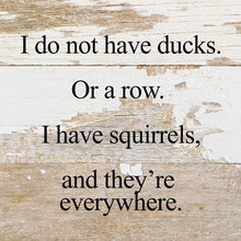 Load image into Gallery viewer, I do not have ducks. Or in a Row. I have squirrels, and they&#39;re every where.