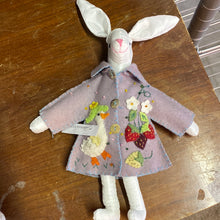 Load image into Gallery viewer, Felted Bunnies Easter Springtime Decoration with String to hang as Ornaments