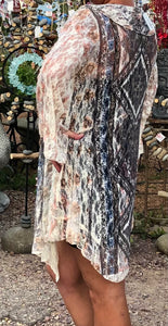 Vintage Look Lace Cardigan Cover Up | Plus Size Boho Duster