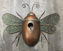 Load image into Gallery viewer, Bee Birdhouse | Tree mount Metal Bird House
