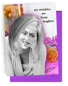 ' Those WTF wrinkles run deep! '   .. Snarky Greeting Card by Erin Smith