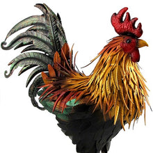Load image into Gallery viewer, Farm XL Golden Metal Rooster | Animal Statues