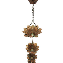 Load image into Gallery viewer, Sunflower Rain Chain | Distressed Copper | 6 foot